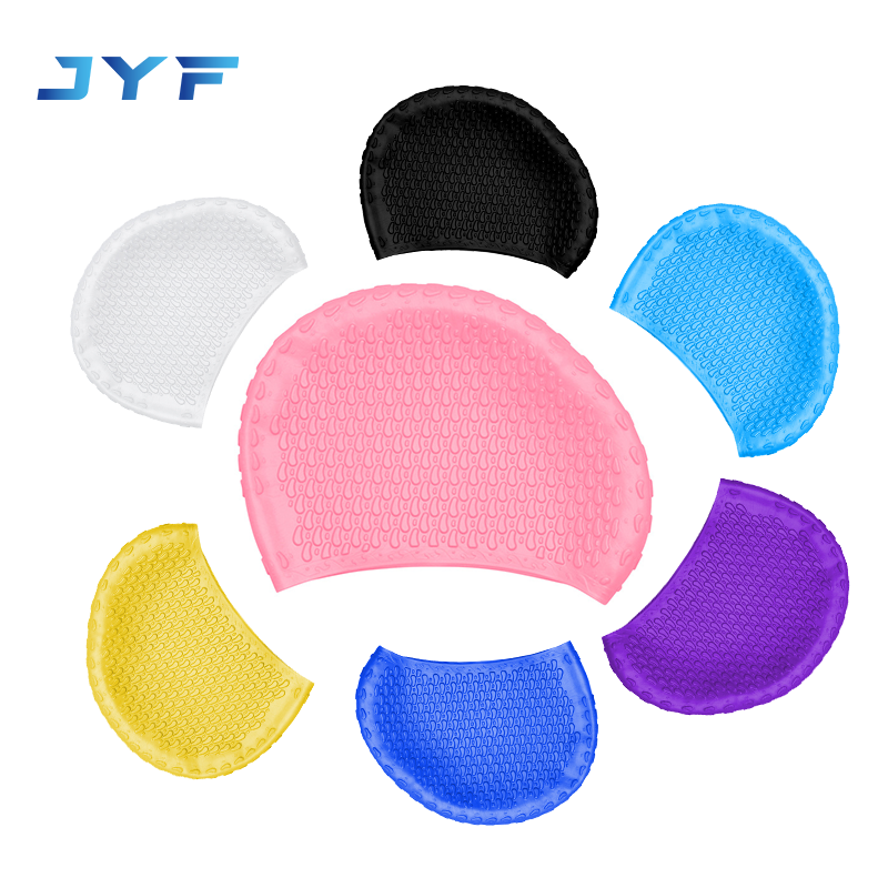 Comma shape swimming cap