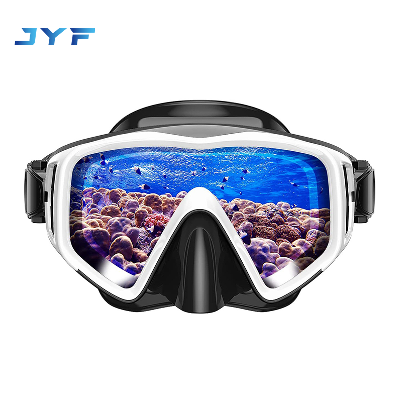 Adult unibody large frame HD diving mask