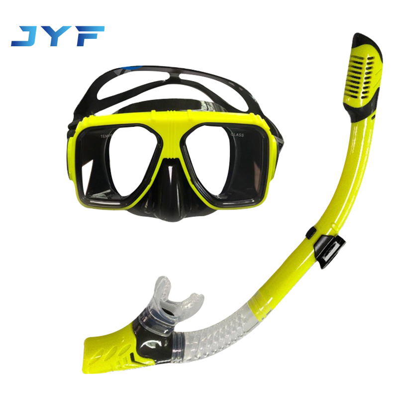 Adult universal HD diving mask full dry snorkel two-piece set