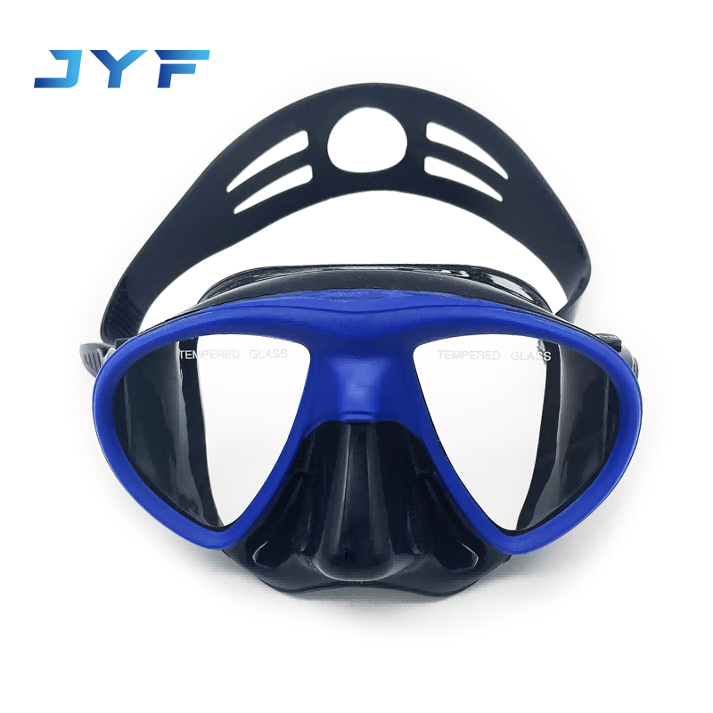 Adult one-piece low-volume free diving mask