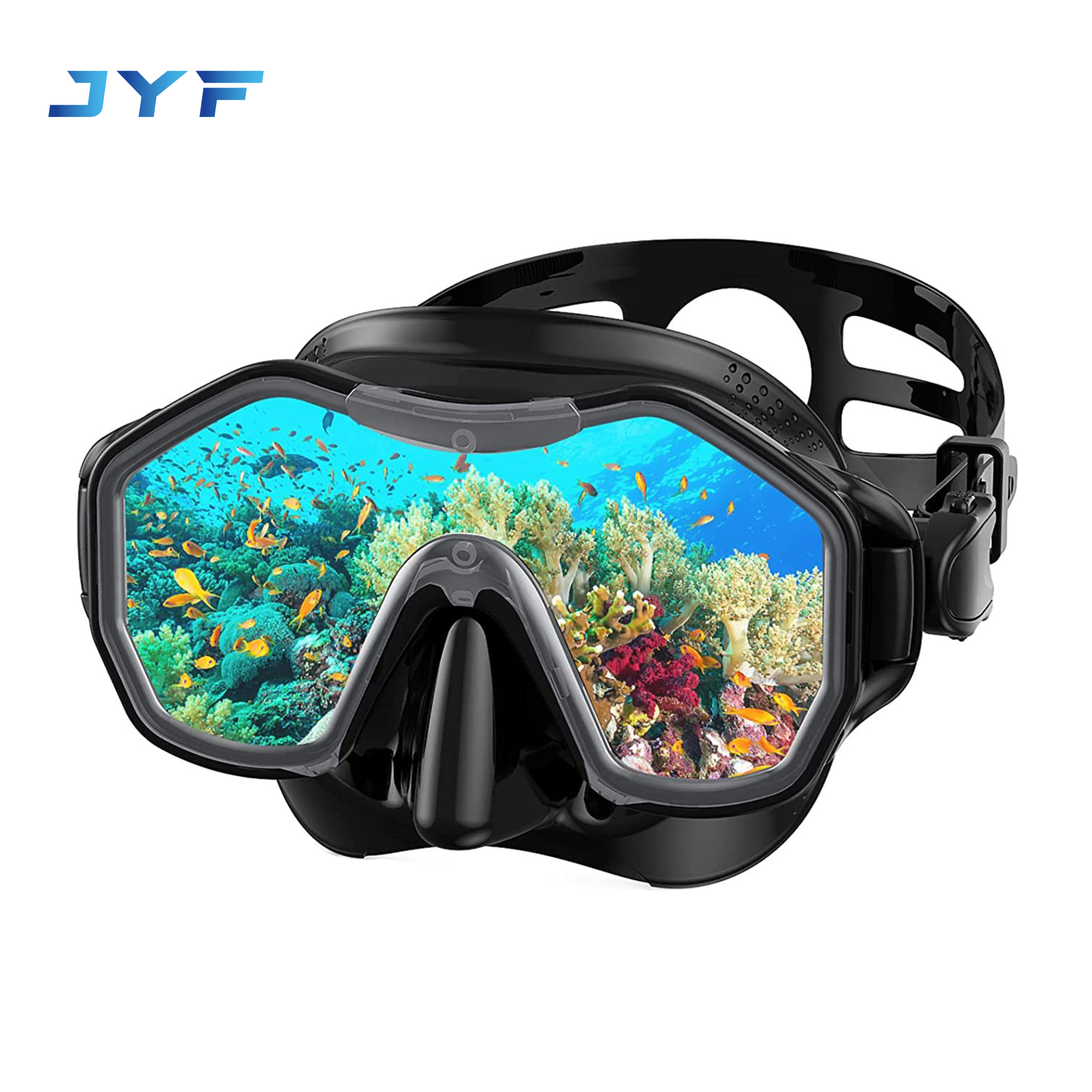 New style adult high definition tempered glass diving mask