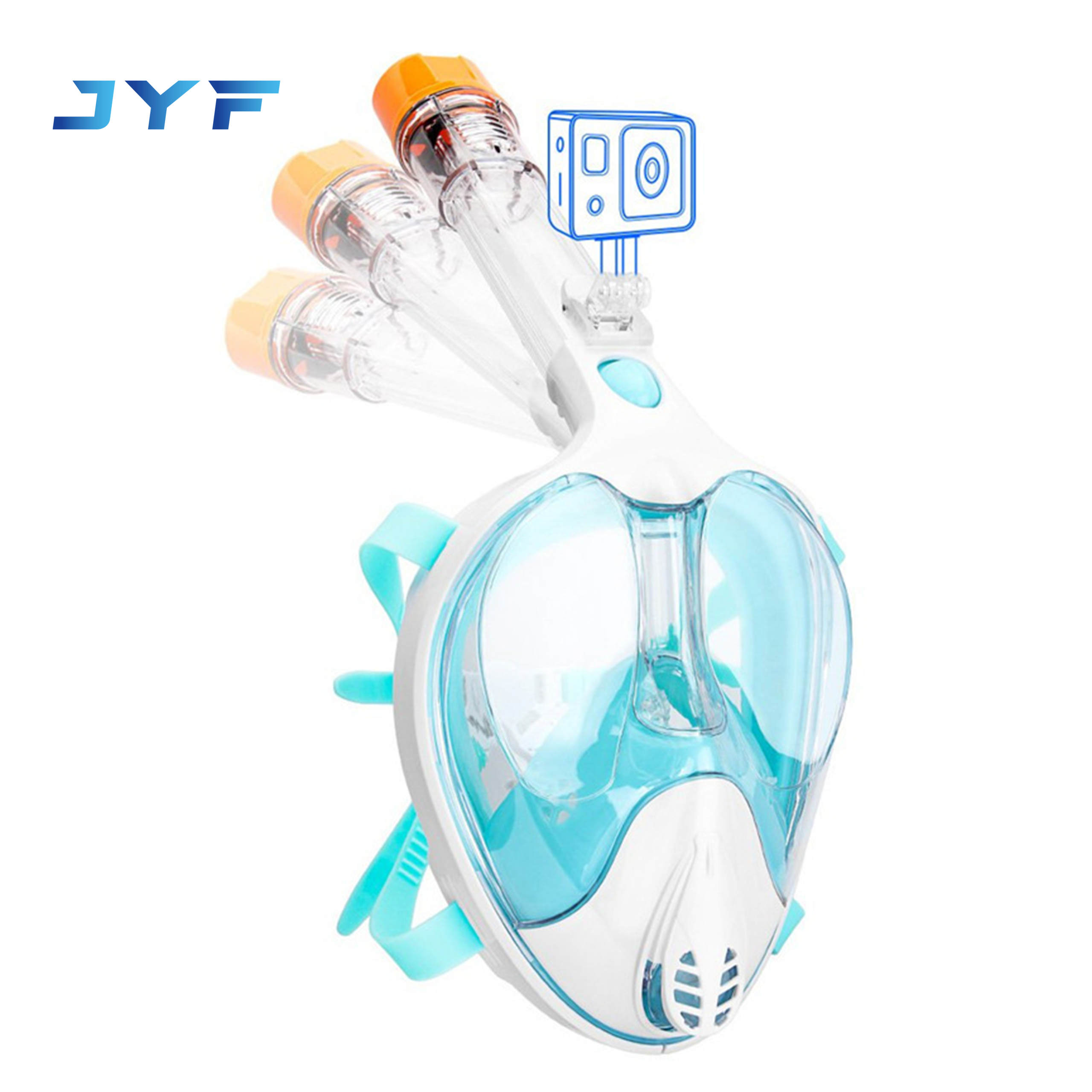 Adult folding full face diving mask