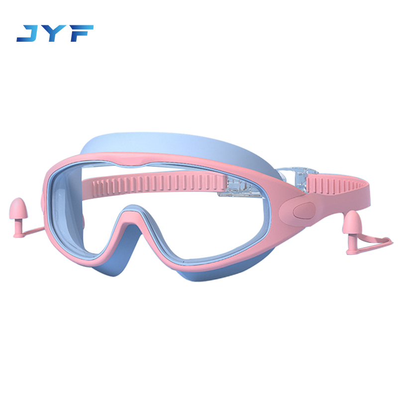 Kids waterproof and anti-fog large frame swimming goggles