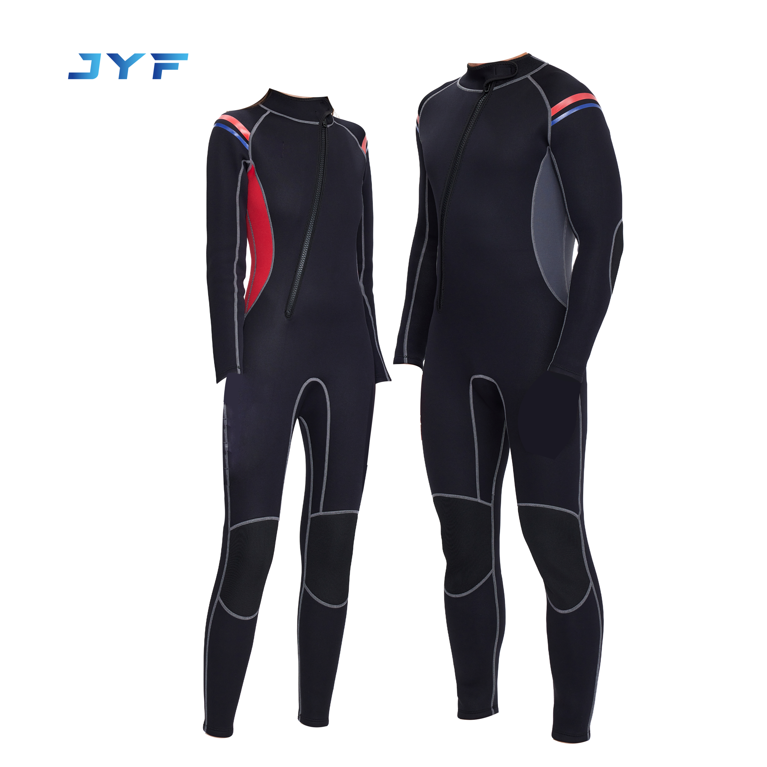 Couple-style men’s and women’s one-piece open-front wetsuit