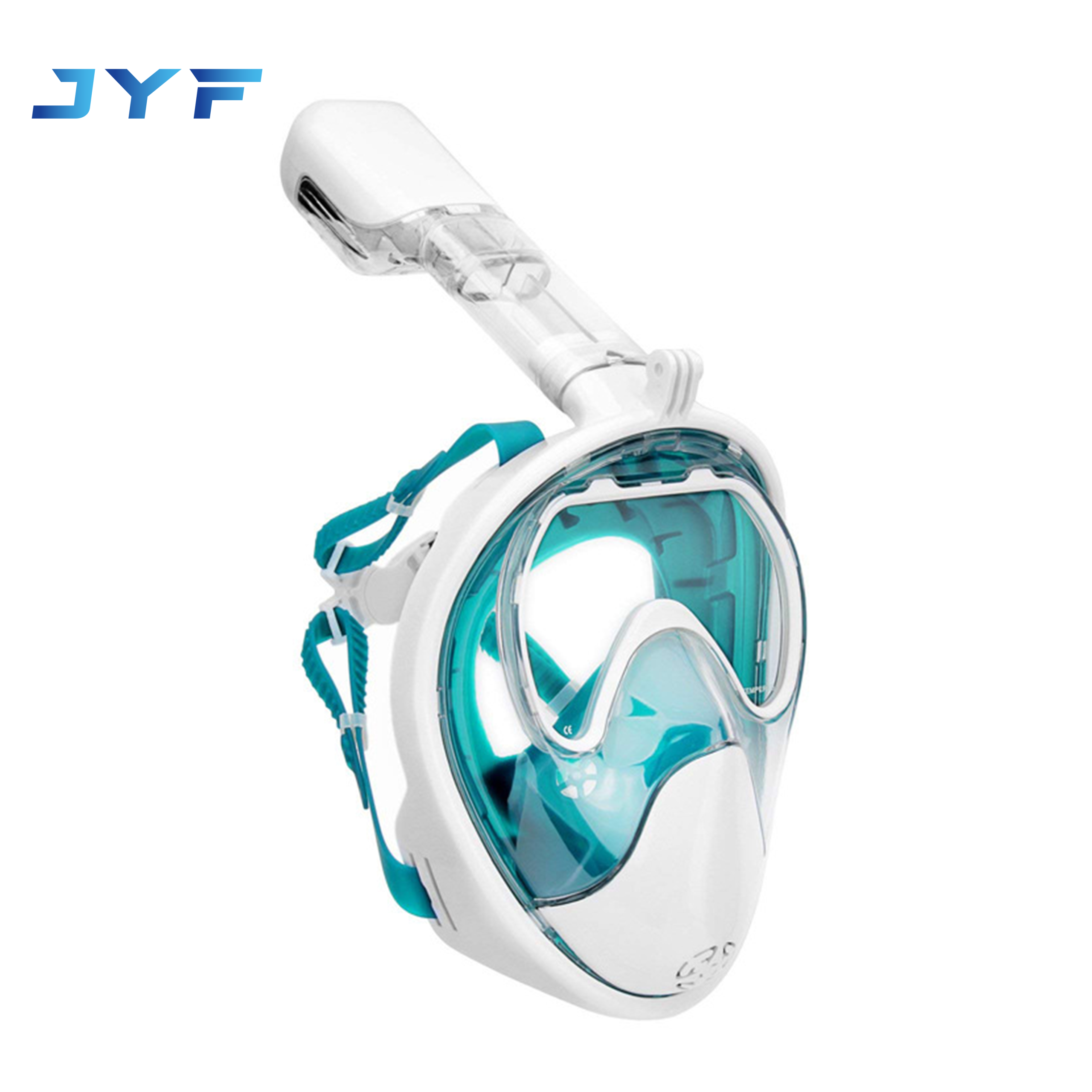 Full dry snorkel anti-fog waterproof tempered glass snorkeling full face mask