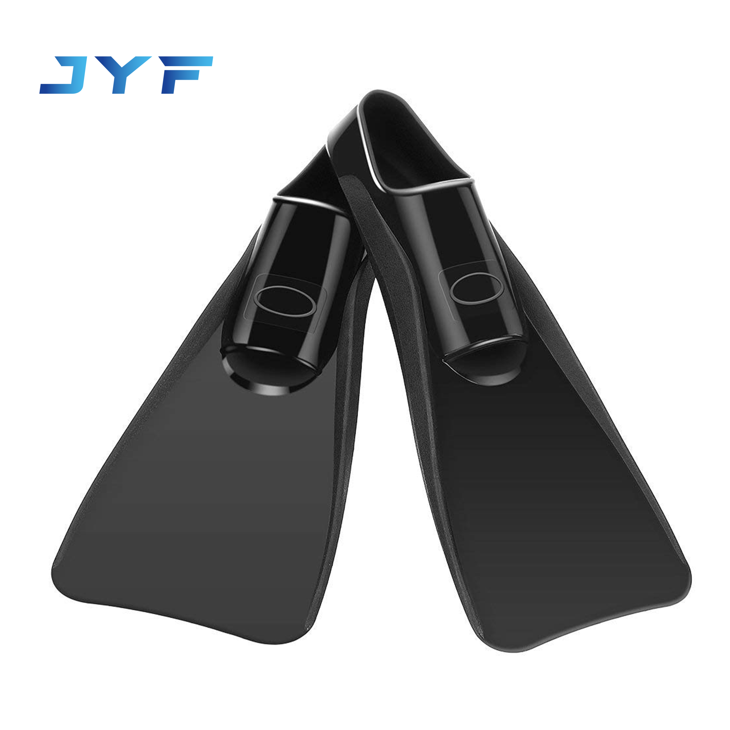 Adult foot-covering silicone rubber fins
