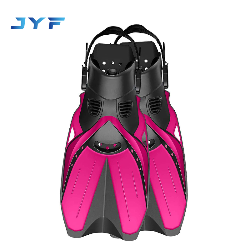 Free adjustable high toughness open-foot swimming diving short fins