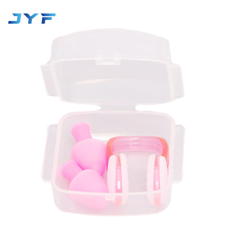 Simple boxed earplug and nose clip set