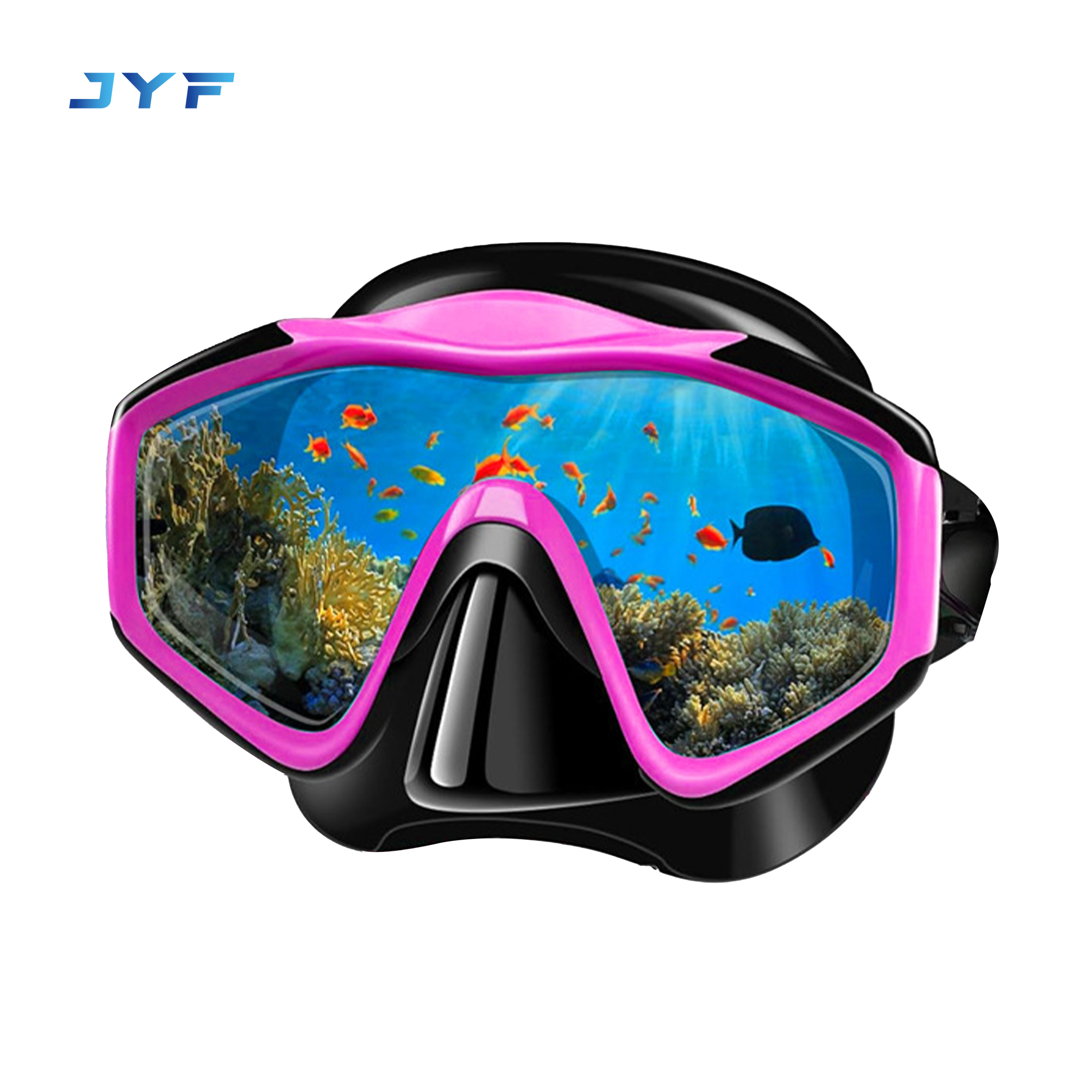 New adult tempered glass diving mask