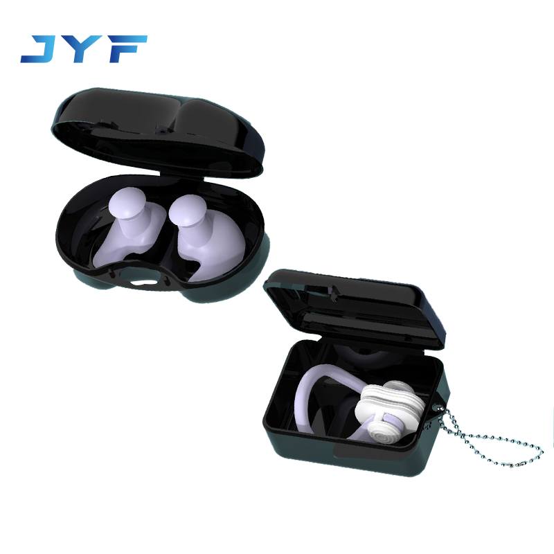 Thread nose clip and spiral earplugs set