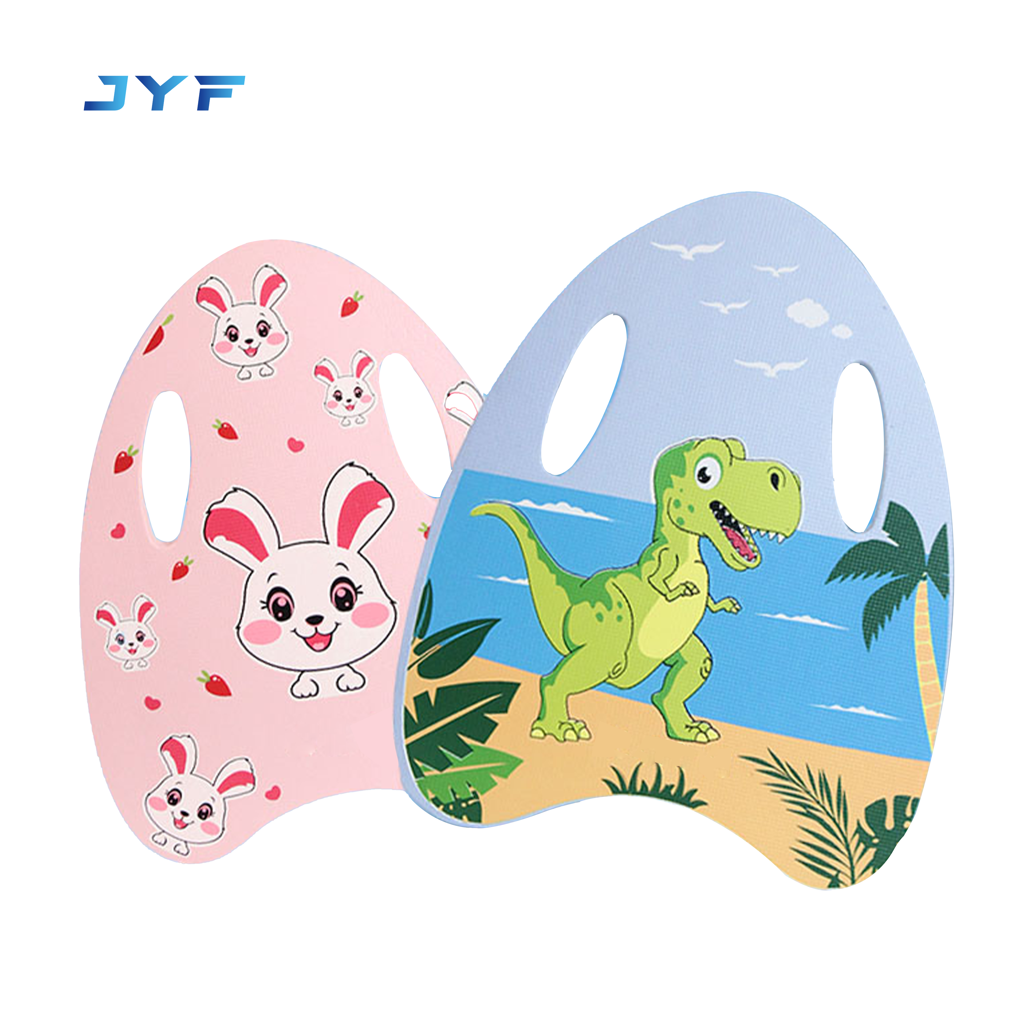 swimming kids kickboard cartoon