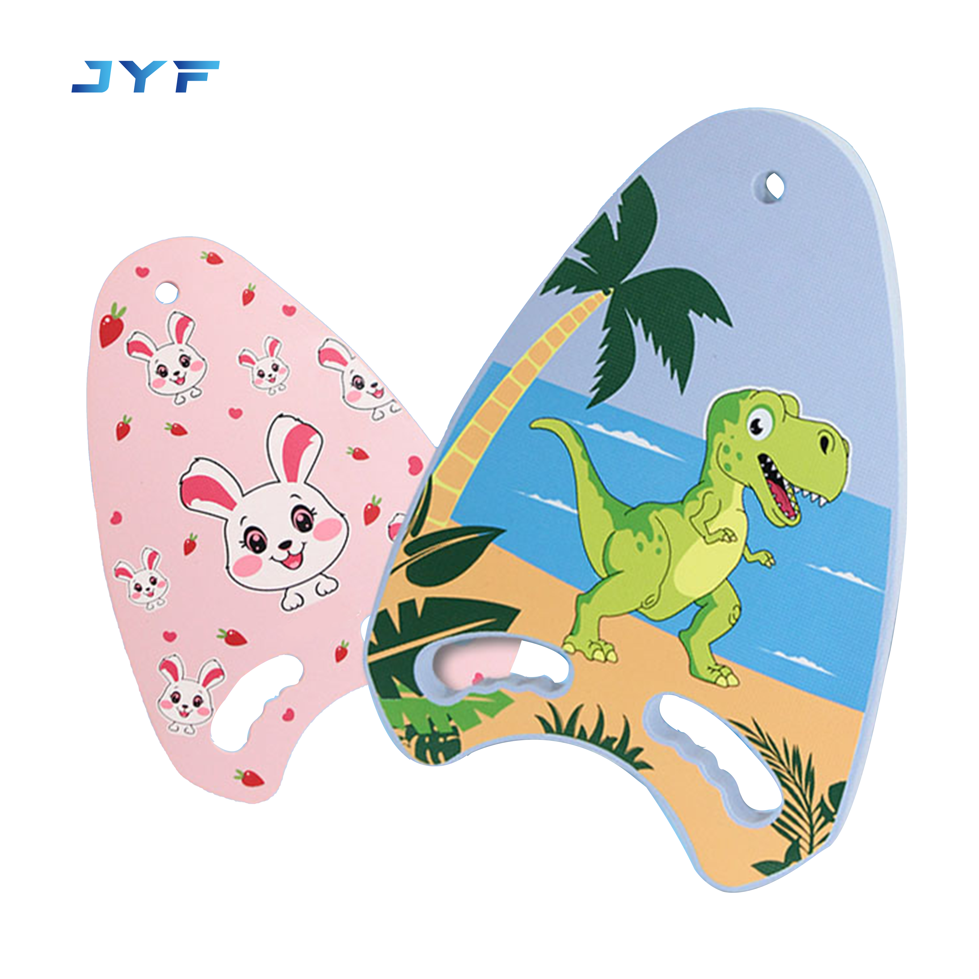 swimming kids kickboard cartoon